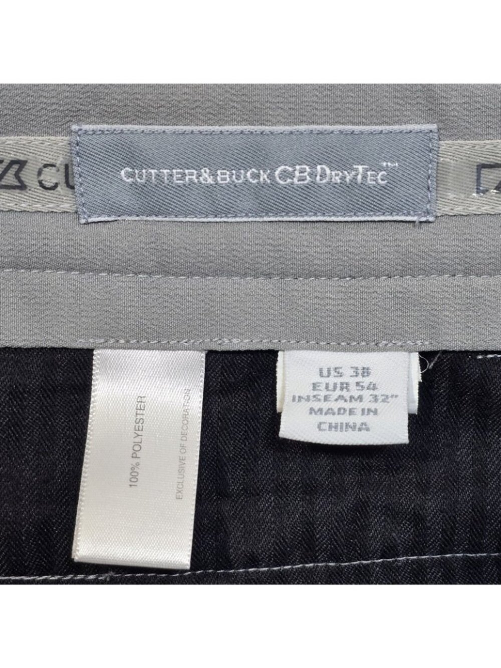 Golf Pants Cutter & Buck CB DryTec Gray Lightweight Pockets Comfort Men's 38x32 - Picture 6 of 11